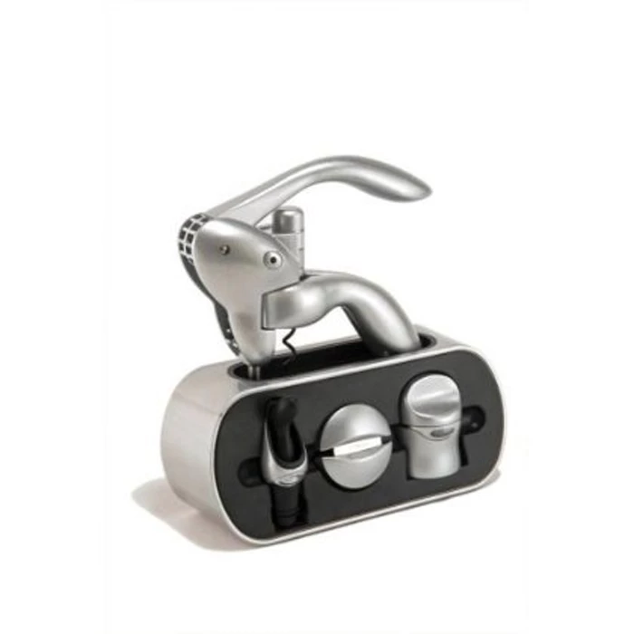 Metrokane Houdini 5-piece Wine Tool Stand - Silver 1 Metrokane Houdini 5-piece Wine Tool Stand - Silver