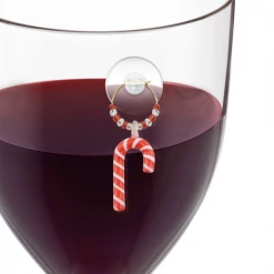 Epic Products Candy Canes Suction Cup Wine Glass Charms Wine Glass Accessories