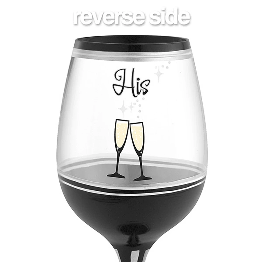 Epic Products Decorated Painted Glassware His Hand-Decorated Wine Glass 3 Epic Products Decorated Painted Glassware His Hand-Decorated Wine Glass