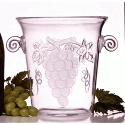 Other Champagne Buckets/Wine Chillers Acrylic Embossed Grape Wine Bucket