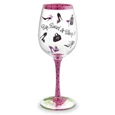 Epic Products Sip, Swirl & Shop Hand-Decorated Wine Glass