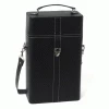 True Fabrications Milano Faux Leather 2-Bottle Wine Travel Case