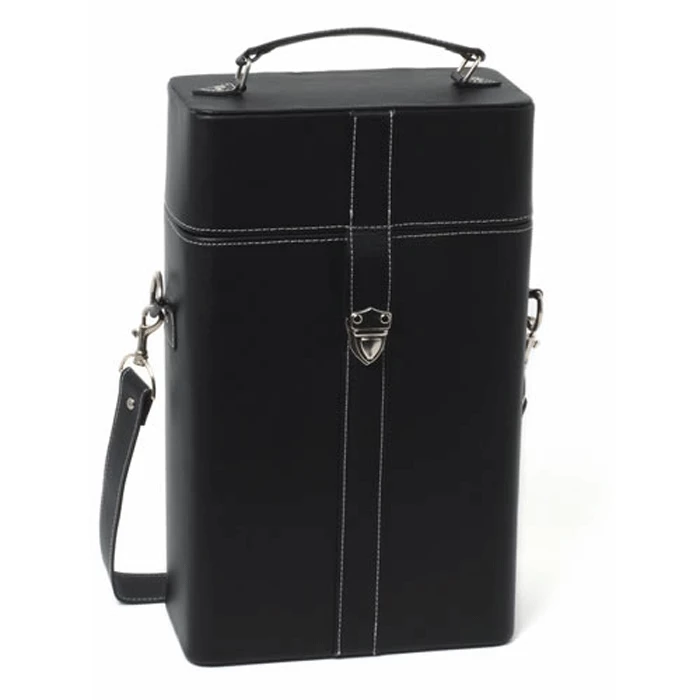 True Fabrications Milano Faux Leather 2-Bottle Wine Travel Case 1 True Fabrications Milano Faux Leather 2-Bottle Wine Travel Case