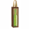 Oenophilia Green Bottle Jute Bag Wine Carry Bags