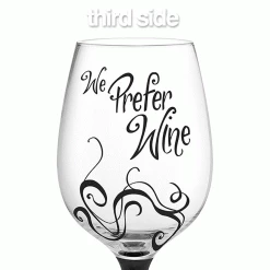 Epic Products Decorated Painted Glassware Cougars Prefer Hand-Decorated Wine Glass