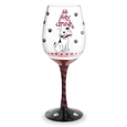 Epic Products Sit... Stay... Drink! Hand-Decorated Wine Glass Decorated Painted Glassware
