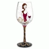 Epic Products Cougar & Her Wine Hand-Decorated Wine Glass