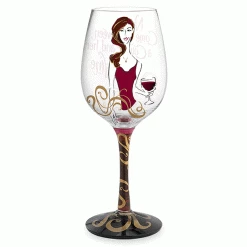 Epic Products Cougar & Her Wine Hand-Decorated Wine Glass