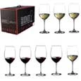 Riedel Vinum Chardonnay / Bordeaux Set Of 6 + 2 Free (Set Of 8) Riedel Value Sets
