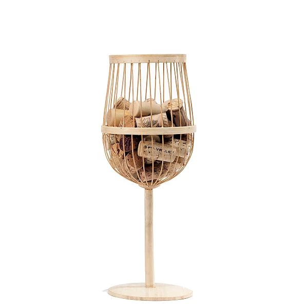 Oenophilia Cork Presentation Bamboo Wine Glass Cork Holder 1 Oenophilia Cork Presentation Bamboo Wine Glass Cork Holder