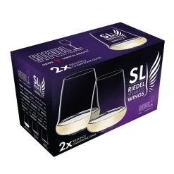 Riedel Winewings Riesling / Champagne Stemless Wine Glasses - Set Of 2 Riedel Winewings Glasses